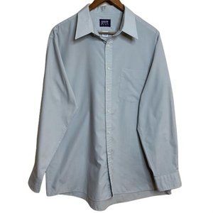 Arrow Kent Light Grey Long Sleeve Button Down Shirt Top Men's Size 17 32/33